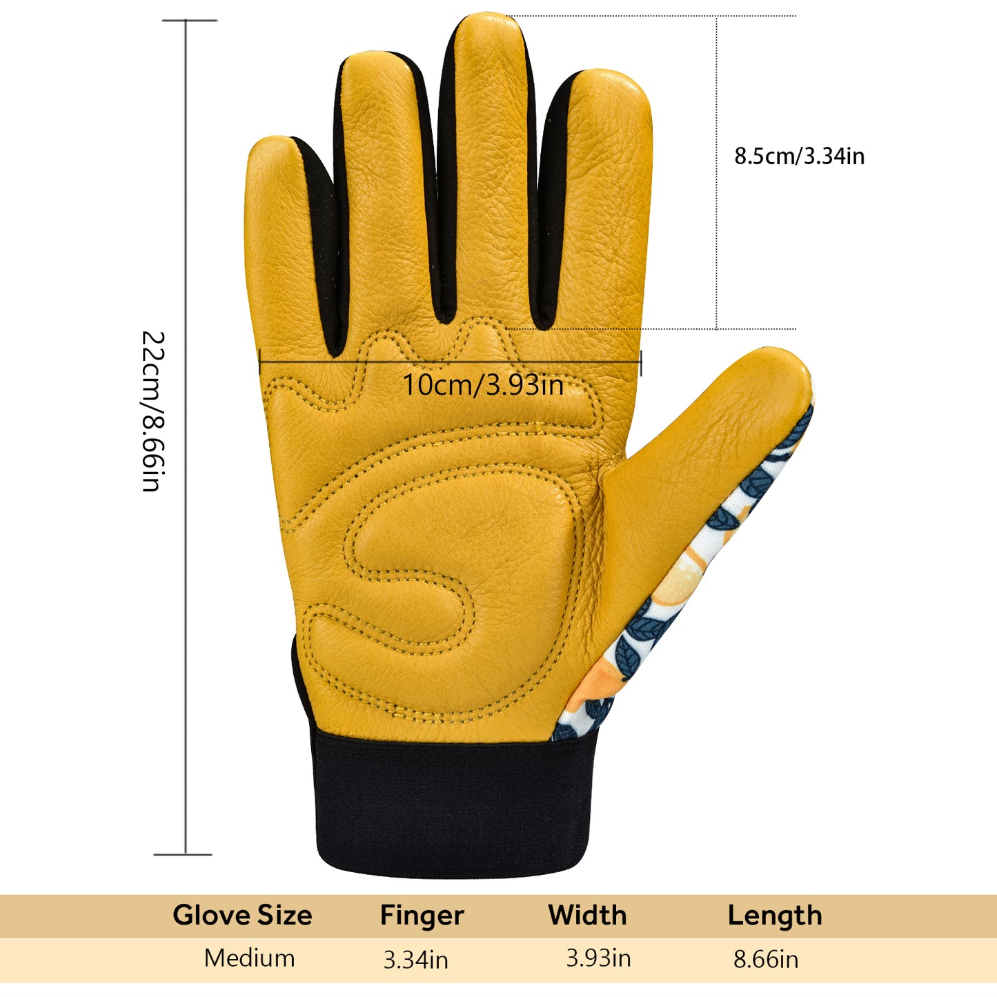 OIZEN Leather Tough Cowhide Work Gardening Gloves for Women Thorn Proof, Working Gloves for Weeding, Digging, Planting